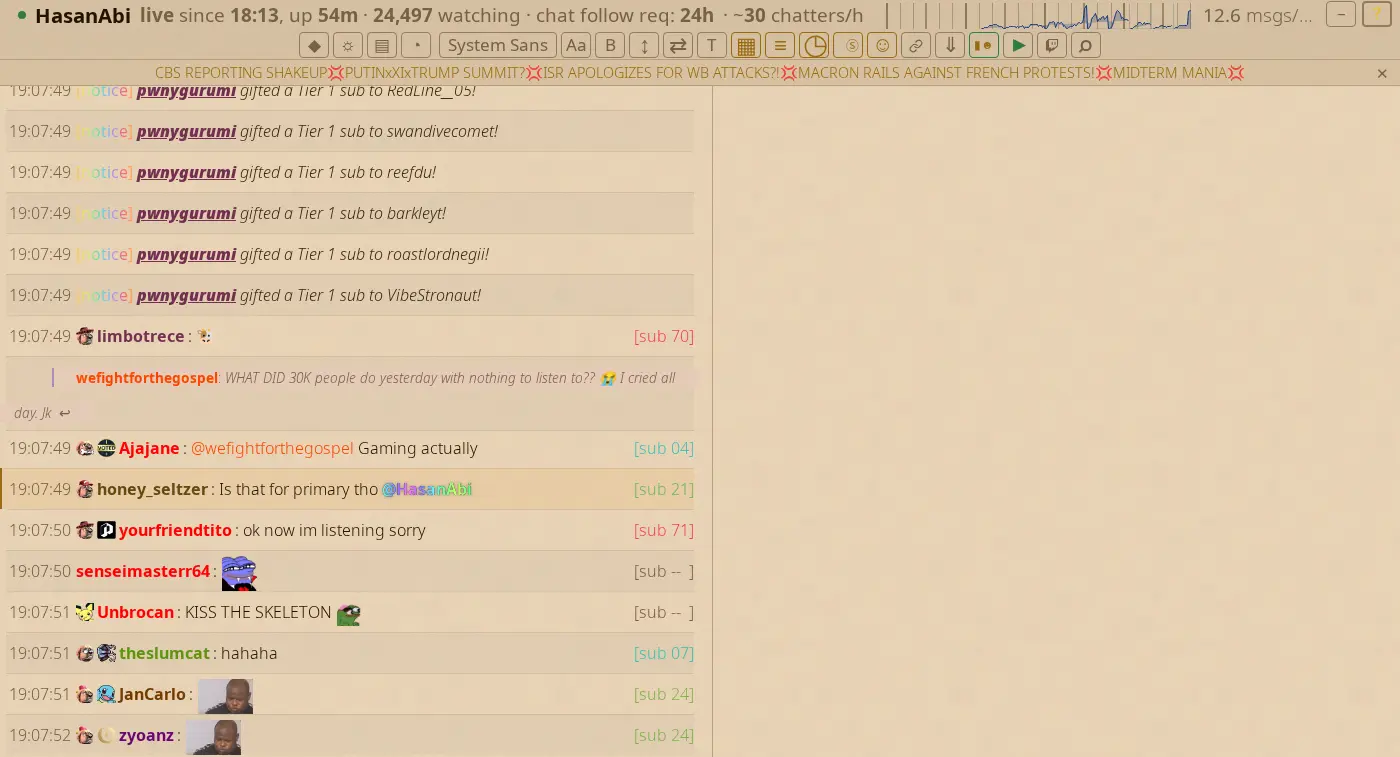 the 2col chat emotes layout