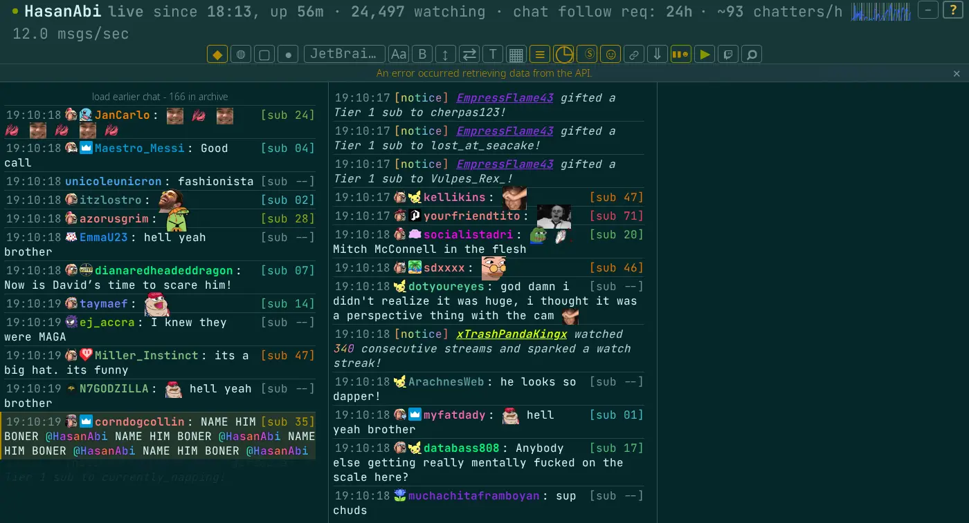 the 3col chat emotes layout
